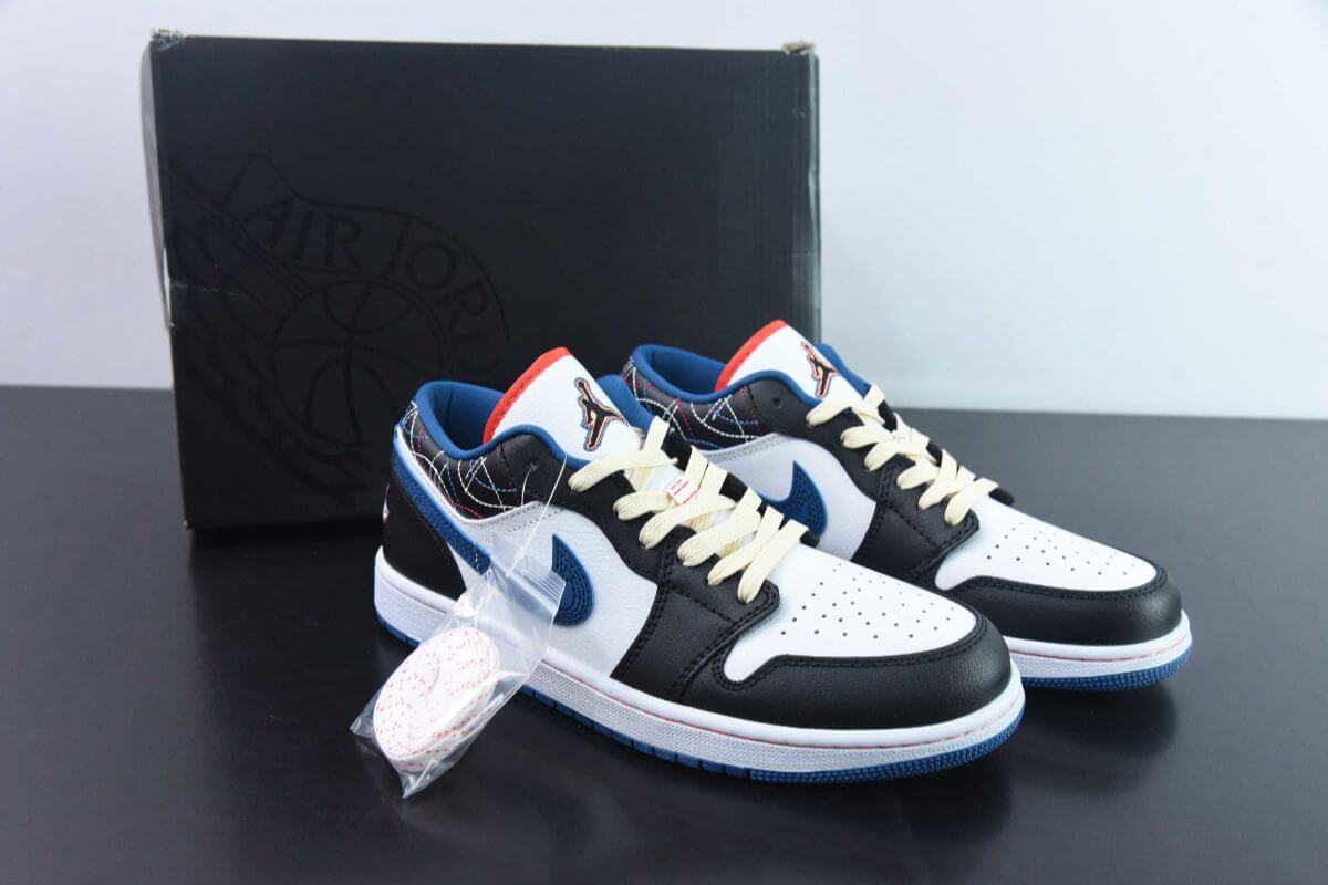 Air Jordan 1 Low SE Black Industrial Blue Air Jordan 1 Sneaker