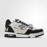 Louis Vuitton LV Trainer Velcro Strap Monogram Denim Black White LV Trainer Sneaker