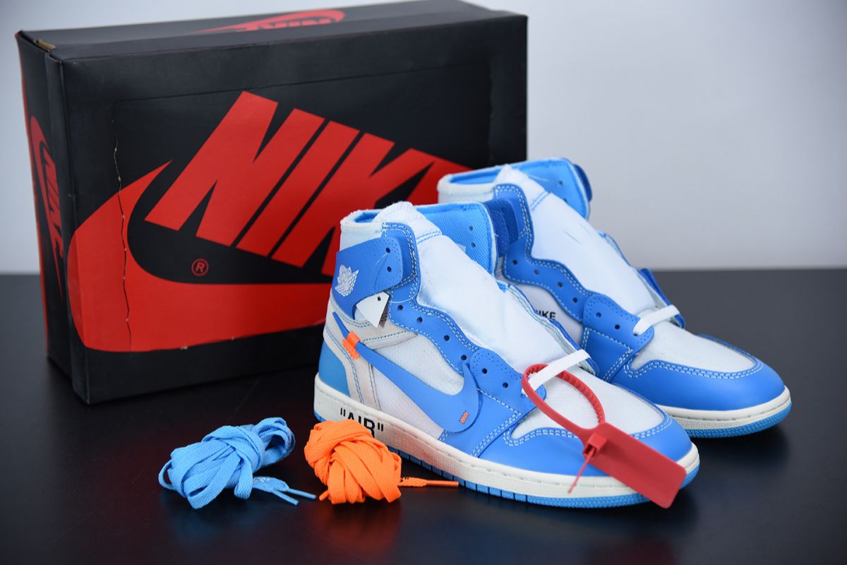 Air Jordan 1 Retro High Off-White University Blue Off-White Sneaker